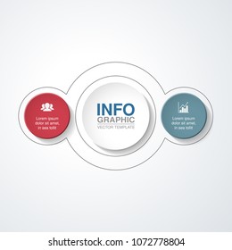 Vector infographic template for diagram, graph, presentation, chart, business concept with 2 options.