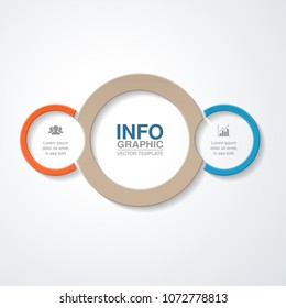Vector infographic template for diagram, graph, presentation, chart, business concept with 2 options.