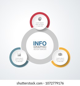 Vector infographic template for diagram, graph, presentation, chart, business concept with 3 options.