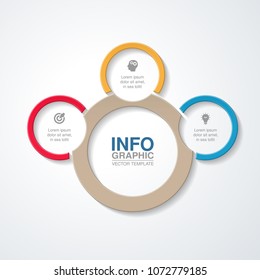 Vector infographic template for diagram, graph, presentation, chart, business concept with 3 options.