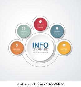 Vector infographic template for diagram, graph, presentation, chart, business concept with 6 options.