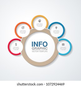 Vector infographic template for diagram, graph, presentation, chart, business concept with 6 options.