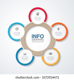Vector infographic template for diagram, graph, presentation, chart, business concept with 6 options.