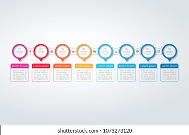 Vector infographic template for diagram, graph, presentation, chart, business concept with 8 options.