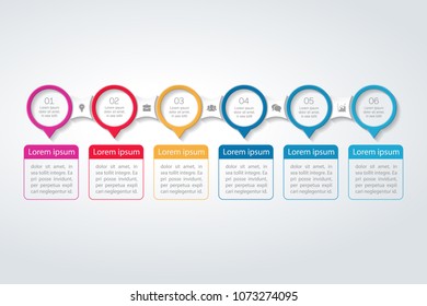 Vector infographic template for diagram, graph, presentation, chart, business concept with 6 options.