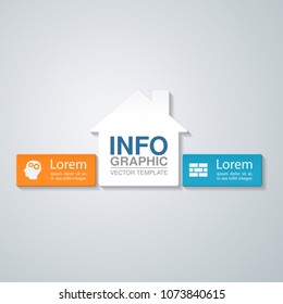 Vector infographic template for diagram, graph, presentation, chart, business concept with 2 options.