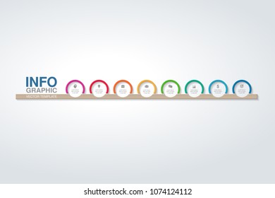 Vector infographic template for diagram, graph, presentation, chart, business concept with 8 options.