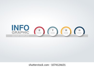 Vector infographic template for diagram, graph, presentation, chart, business concept with 4 options.