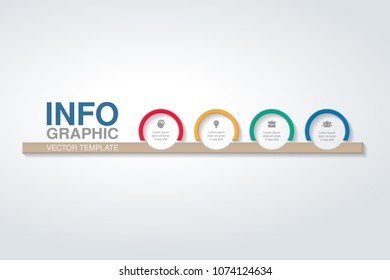 Vector infographic template for diagram, graph, presentation, chart, business concept with 4 options.