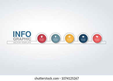 Vector infographic template for diagram, graph, presentation, chart, business concept with 5 options.