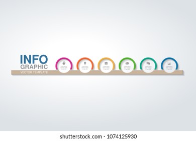 Vector infographic template for diagram, graph, presentation, chart, business concept with 6 options.