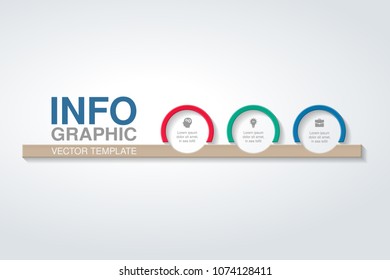 Vector infographic template for diagram, graph, presentation, chart, business concept with 3 options.