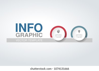Vector infographic template for diagram, graph, presentation, chart, business concept with 2 options.