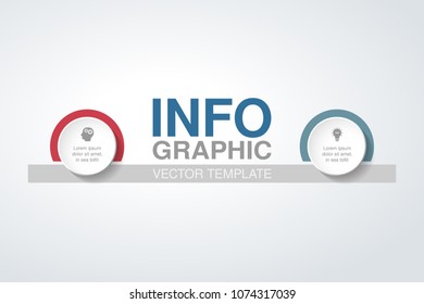 Vector infographic template for diagram, graph, presentation, chart, business concept with 2 options.