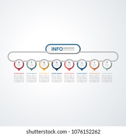 Vector infographic template for diagram, graph, presentation, chart, business concept with 8 options.