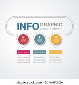 Vector infographic template for diagram, graph, presentation, chart, business concept with 3 options.