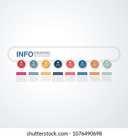 Vector infographic template for diagram, graph, presentation, chart, business concept with 8 options.