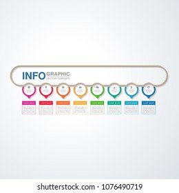 Vector infographic template for diagram, graph, presentation, chart, business concept with 8 options.