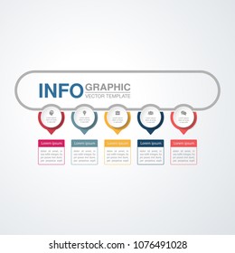 Vector infographic template for diagram, graph, presentation, chart, business concept with 5 options.
