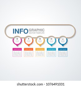 Vector infographic template for diagram, graph, presentation, chart, business concept with 5 options.