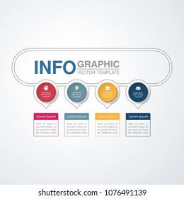 Vector infographic template for diagram, graph, presentation, chart, business concept with 4 options.