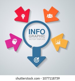 Vector infographic template for diagram, graph, presentation, chart, business concept with 4 options.
