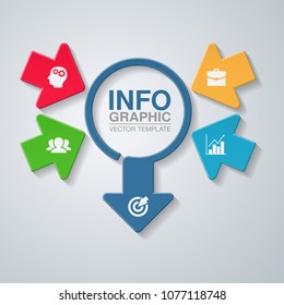 Vector infographic template for diagram, graph, presentation, chart, business concept with 4 options.