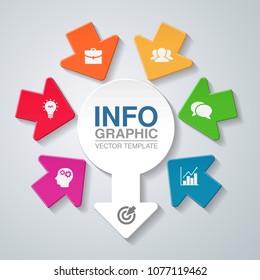Vector infographic template for diagram, graph, presentation, chart, business concept with 6 options.
