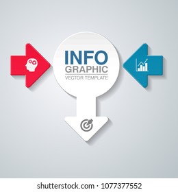 Vector infographic template for diagram, graph, presentation, chart, business concept with 2 options.