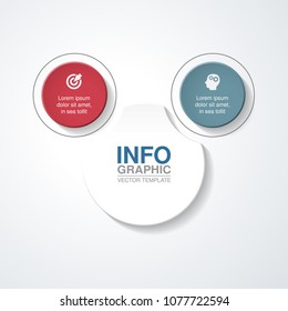 Vector infographic template for diagram, graph, presentation, chart, business concept with 2 options.