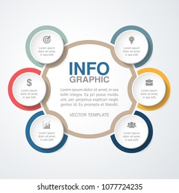 Vector infographic template for diagram, graph, presentation, chart, business concept with 6 options.