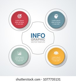 Vector infographic template for diagram, graph, presentation, chart, business concept with 4 options.