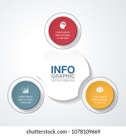 Vector infographic template for diagram, graph, presentation, chart, business concept with 3 options.