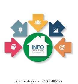 Vector infographic template for diagram, graph, presentation, chart, business concept with 5 options.