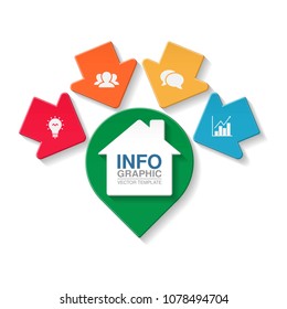 Vector infographic template for diagram, graph, presentation, chart, business concept with 4 options.
