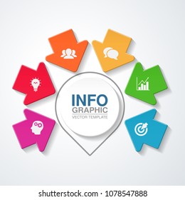 Vector infographic template for diagram, graph, presentation, chart, business concept with 6 options.