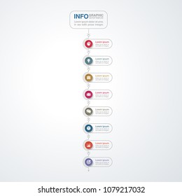 Vector infographic template for diagram, graph, presentation, chart, business concept with 8 options.