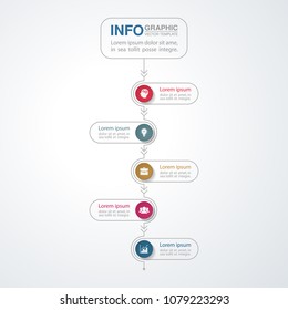 Vector infographic template for diagram, graph, presentation, chart, business concept with 5 options.