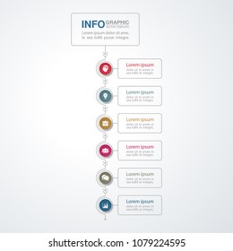 Vector infographic template for diagram, graph, presentation, chart, business concept with 6 options.