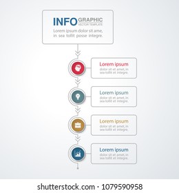 Vector infographic template for diagram, graph, presentation, chart, business concept with 4 options.