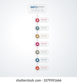 Vector infographic template for diagram, graph, presentation, chart, business concept with 7 options.
