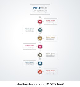 Vector infographic template for diagram, graph, presentation, chart, business concept with 7 options.