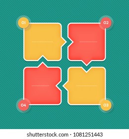 Vector infographic template for diagram, graph, presentation and chart. Business concept with 4 options, parts, steps or processes