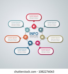 Vector infographic template for diagram, graph, presentation, chart, business concept with 7 options.