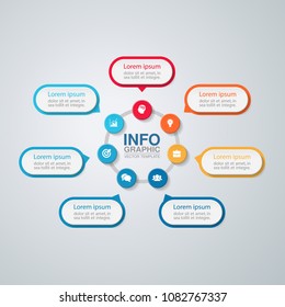 Vector infographic template for diagram, graph, presentation, chart, business concept with 7 options.