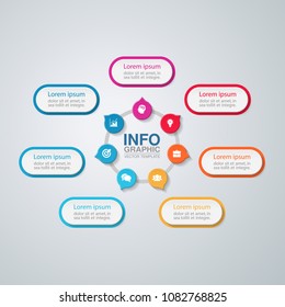 Vector infographic template for diagram, graph, presentation, chart, business concept with 7 options.