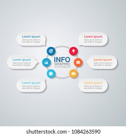 Vector infographic template for diagram, graph, presentation, chart, business concept with 6 options.