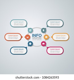 Vector infographic template for diagram, graph, presentation, chart, business concept with 6 options.