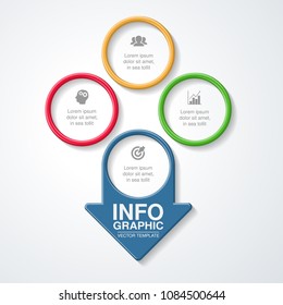 Vector infographic template for diagram, graph, presentation, chart, business concept with 4 options.
