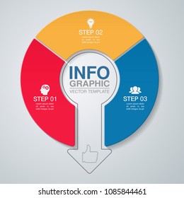 Vector infographic template for diagram, graph, presentation, chart, business concept with 3 options.